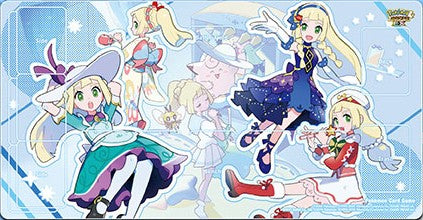 〔状態A-〕プレイマット『おしゃれを楽しむリーリエ(当選書付き/ポケモンマスターズEX)』【サプライ】{-}