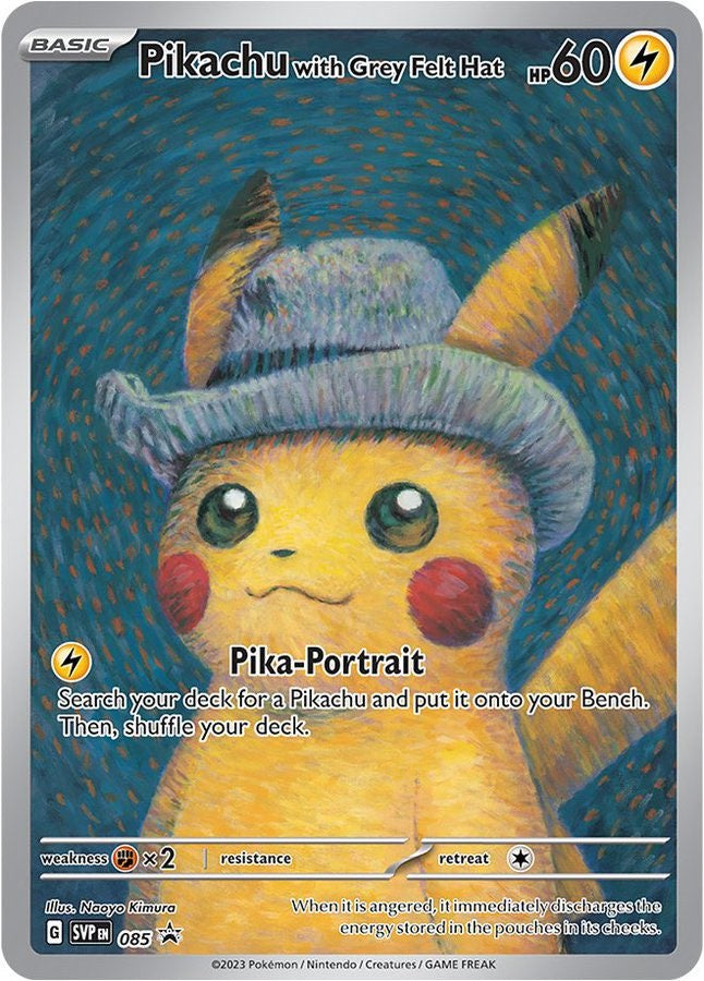 Pikachu with Grey Felt Hat(ゴッホピカチュウ)【P】{085/SV-P}