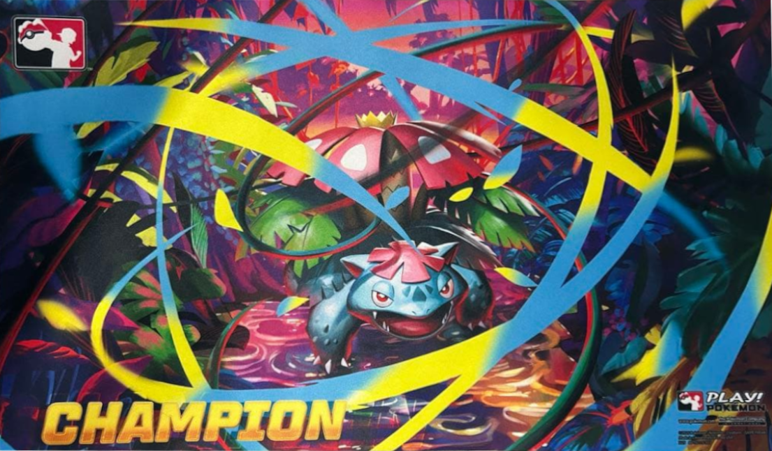 〔状態A-〕プレイマット『海外/メガフシギバナ(CHAMPION/Playロゴ)※』【サプライ】{-}