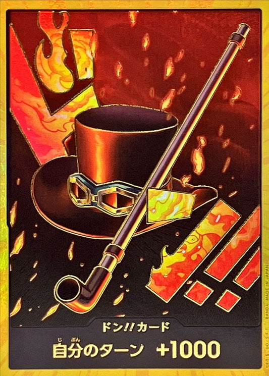 DON!! Card (Gold Frame/Sabo/Hat & Pipe)[-]{-}