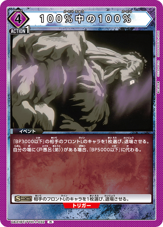 100%中の100% {UA-UA21BT-YYH-1-032}